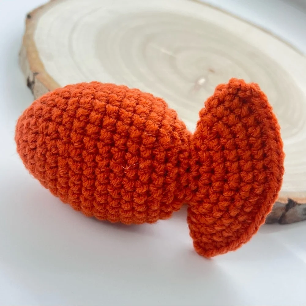 Cat Toy Handmade Catnip Orange Fish Cat Crochet Toy
